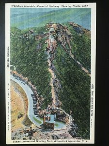 Vintage Postcard 1938 Whiteface Mountain Summit House Train Adirondacks NY