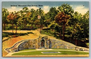 US Army Soldiers' Monument  Fort Devens  Massachusetts  Postcard