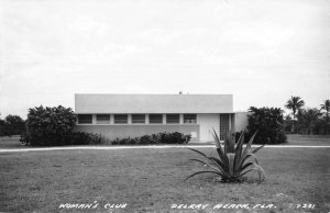 Delray Beach Florida Womans Club Real Photo Vintage Postcard KK332