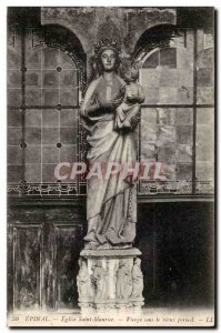 Epinal Old Postcard Church of Saint Maurice Virgin under the old portal