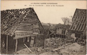CPA Guerre TOURDEVILLE Une Rue (24963)