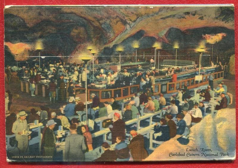 Carlsbad Caverns New Mexico postcard folder linen foldout nm #4