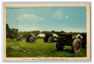 1946 Field Guns Military Camp Niagara on the Lake Ontario Vintage Postcard