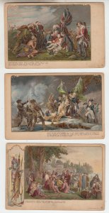 P2380,  old history postcard military death of generals wolfe & montgomery, etc