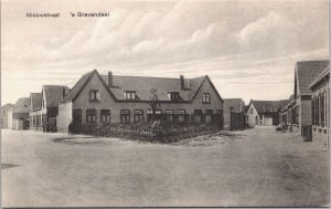 Netherlands Nieuwstraat 's Gravendeel Vintage Postcard 09.45