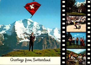 Switzerland Greetings With Multi View 1989