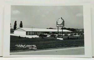 Mapleton Iowa Maple Motel RPPC Real Photo Postcard J4