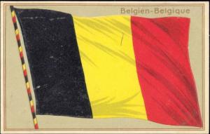 Belgium Belgien Belgique National FLAG (1910s) Embossed