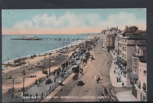 Sussex Postcard - Bird's-Eye View of Brighton, Looking West    RS7234