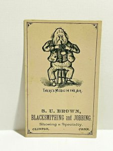 SU Brown Blacksmith Jobbing Horseshoe Clinton CT 'Music in the Air' 1880s