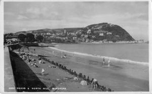 uk12812 sands and north hill minehead real photo uk