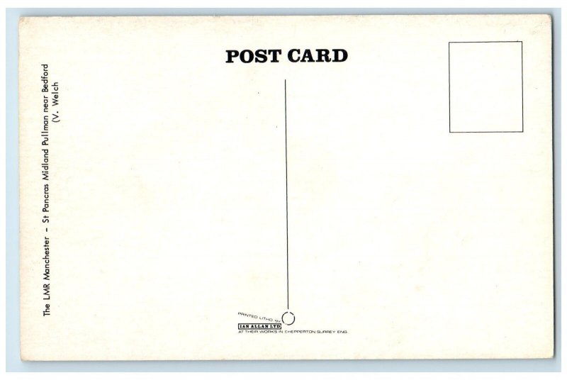 c1950 LMR Manchester St Pancras Midland Pullman Bedford Passenger Train Postcard