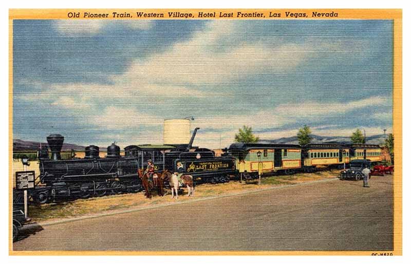 Postcard TRAIN SCENE Las Vegas Nevada NV AQ6461