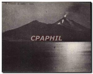 Postcard Old Volcano Il Vesuvio di notte 1895