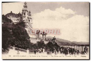 Old Postcard Monte Carlo Casino and the Theater