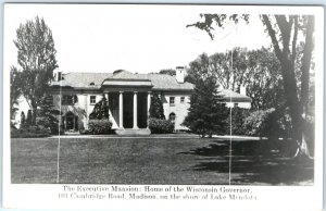 c1950s Madison, Wis RPPC Governor's Executive Mansion Lake Mendota Photo WI A112