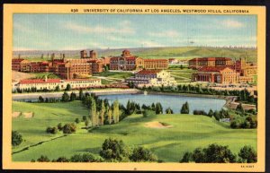 California WESTWOOD HILLS University of California at Los Angeles pm1954 LINEN