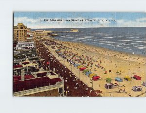 Postcard In the Good Old Summertime at Atlantic City New Jersey USA