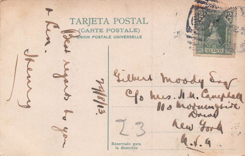 VERACRUZ NUEVO LEON MEXICO~ESTACION TERMINAL~RAILROAD STATION~1913 POSTCARD