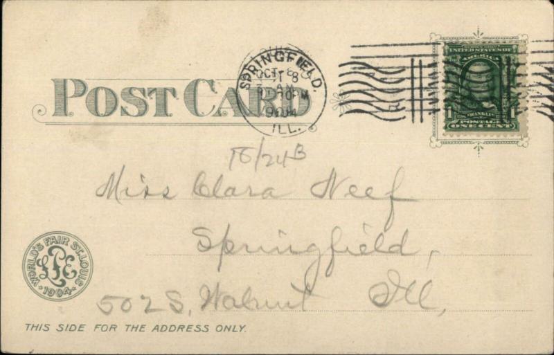 1904 St. Louis World's Fair Lewis & Clark SILVER BACKGROUND Postcard #2