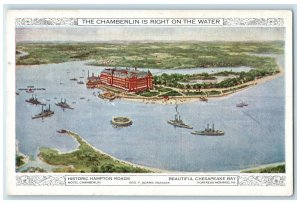 c1920's Historic Hampton Roads Chesapeake Bay Fortress Monroe Virginia Postcard