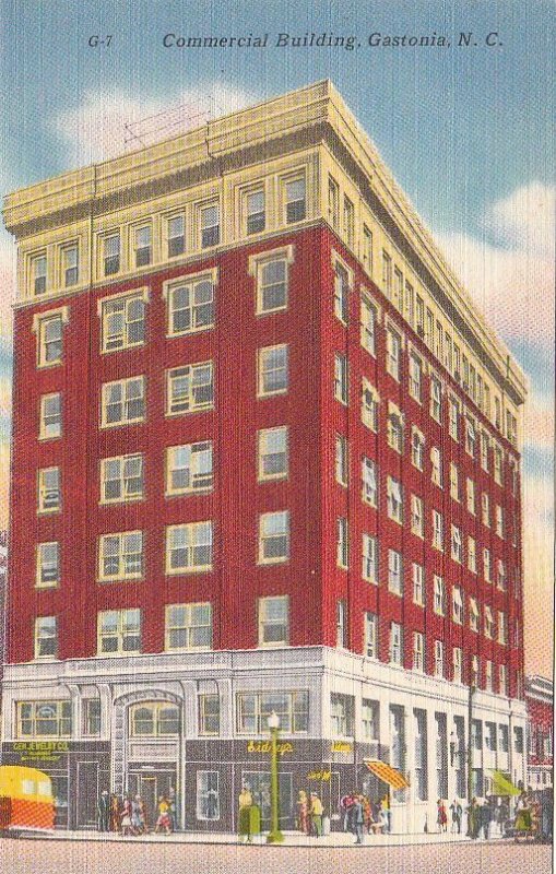 Postcard Commercial Building Gastonia NC