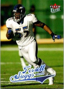 2004 Fleer Football Card Terrell Suggs Baltimore Ravens sk9254