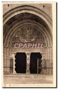 Moissac - Door of & # 39Eglise - Old Postcard