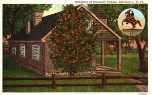 Vintage Postcard 1959 Birthplace of Stonewall Jackson Clarksburg West Virginia