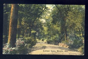 Mobile, Alabama/AL Postcard, Early View Of Lovers' Lane