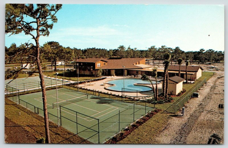 Bradenton Florida~Tennis Courts~Braden River~Horseshoe Cove~RV Resort~1970s 