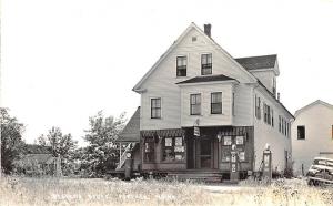 Portage ME Stevens Store Gulf Gas Station Clock Face Pump RPPC Postcard