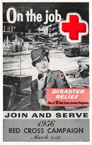 On the Job Disaster Relief American National Red Cross 1956 Fund Campaign Unu...