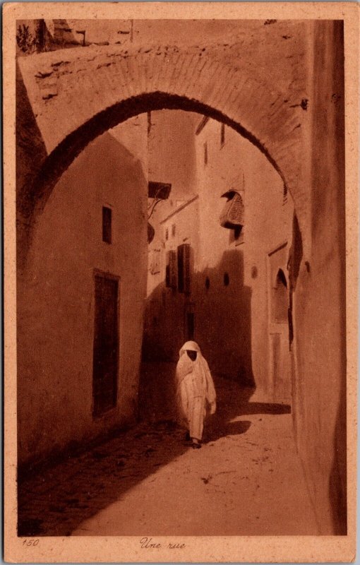 Morocco Casablanca A Street Vintage Postcard C022