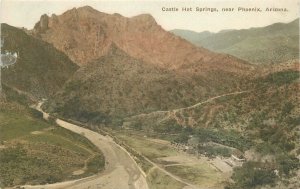 Postcard Arizona Phoenix Castle Hot Springs hand colored Albertype 23-8623