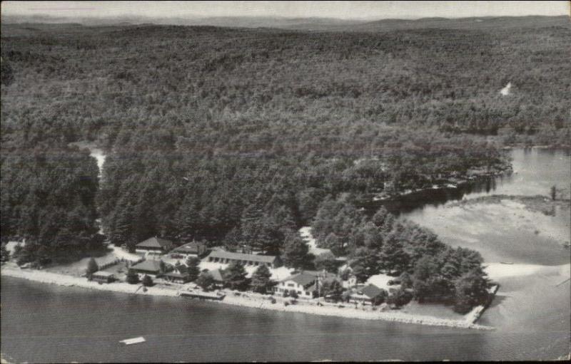 Naples ME Thompson's Camps Aerial View Postcard