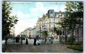 Queen's Park Gate GLASGOW Scotland UK Postcard