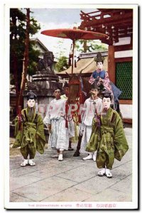 Old Postcard The Gion Matsuri Kyoto Japan Folklore