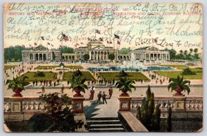 Vintage Postcard 1908 Historic Arts Auditorium Educational Social Economy Bldg.