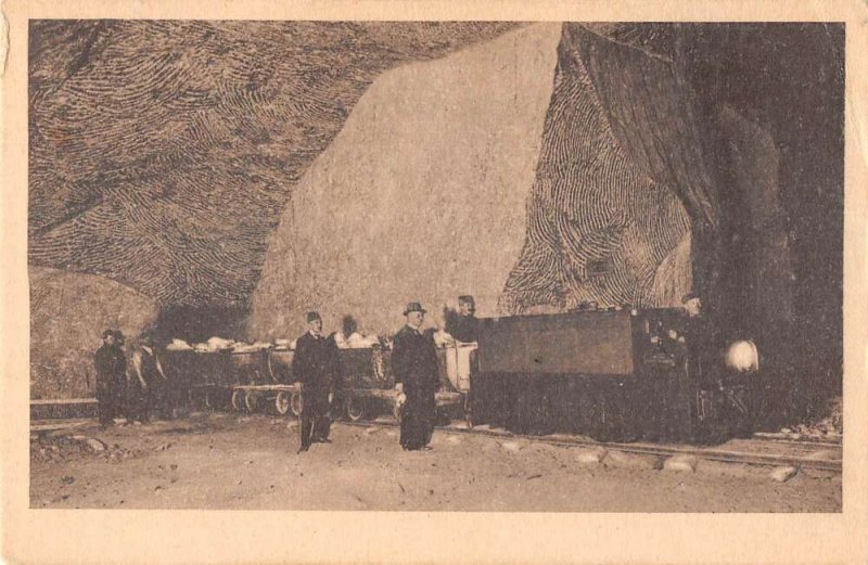 Wieliczka Poland Salt Mine Electric Mining Train Cart Vintage Postcard AA49895