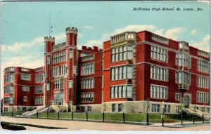 ST LOUIS, MO Missouri   McKINLEY  HIGH SCHOOL    c1910s   Postcard
