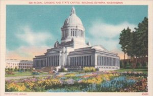 State Capitol Building & Floral Gardens Olympia Washington