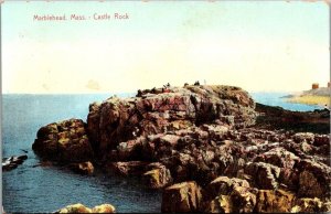 Vintage Massachusetts Postcard -Marblehead - Castle Rock