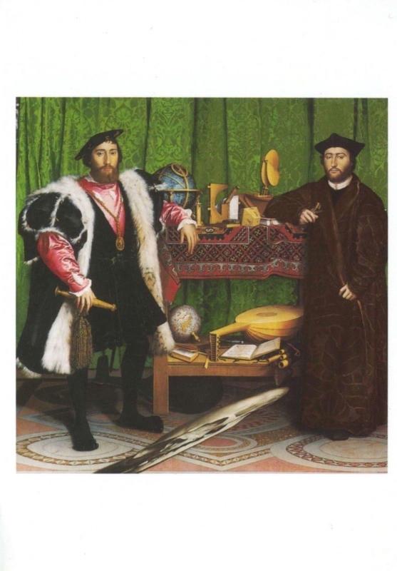 'The Ambassadors' Hans Holbein the Younger Artist Artwork Art Card Postcard D30