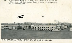 Postcard Early View of US Army Camp Grant in Rockford, IL.    aa6