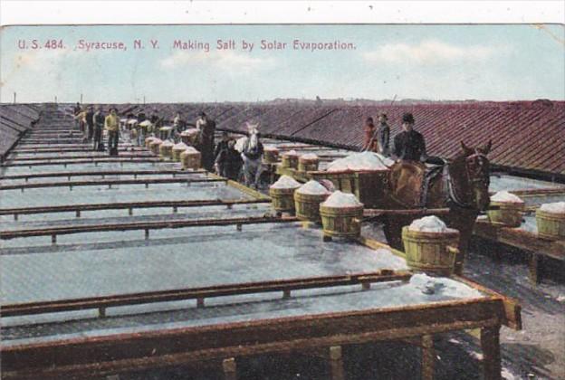 New York Syracuse Making Salt By Solar Evaporation 1907