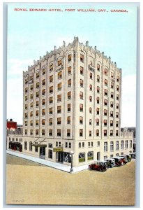 Fort William Ontario Canada Postcard Royal Edward Hotel c1950's Vintage