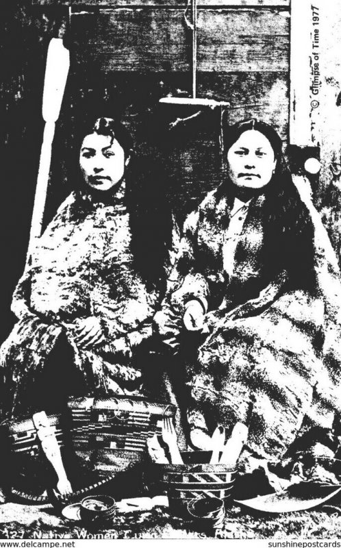 Alaska Aleutian Women With Their Wares Circa 1977