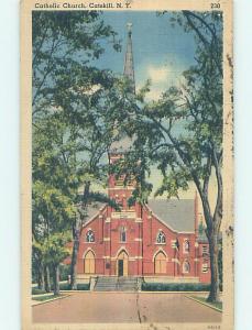 Linen CHURCH SCENE Catskill New York NY AD1724