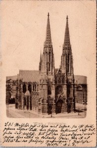 Austria Wien Votivkirche Vienna Vintage Postcard 09.60